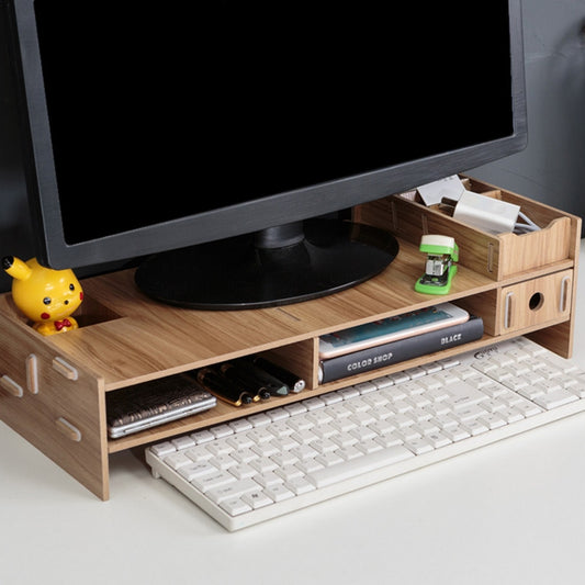 Soporte de escritorio con estantes para computadora