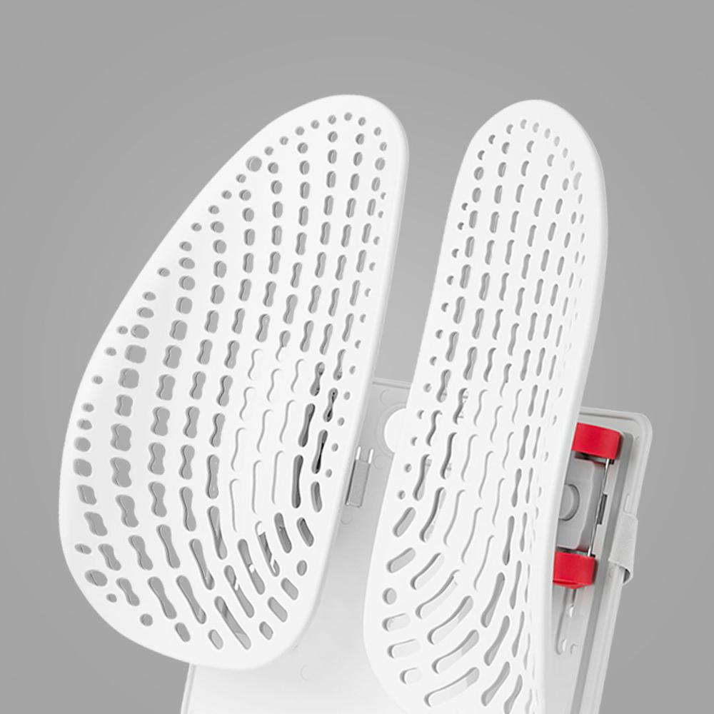 Cojín o esterilla lumbar con rejilla para fácil y agradable ventilación .